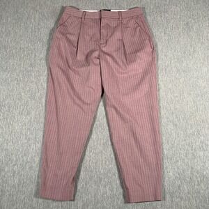 Banana Republic Pants Womens Petite 6 Pink High Rise Tapered Dress Herringbone
